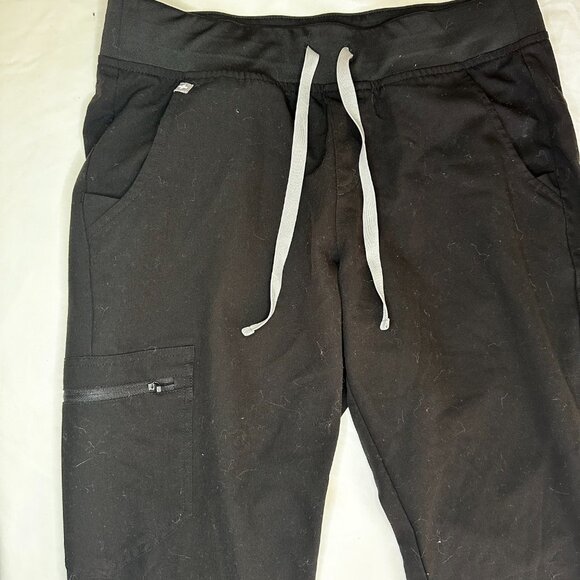 FIGS Women’s Medium Petite Zamora Jogger Scrub Pants Black-A208 - Picture 2 of 6